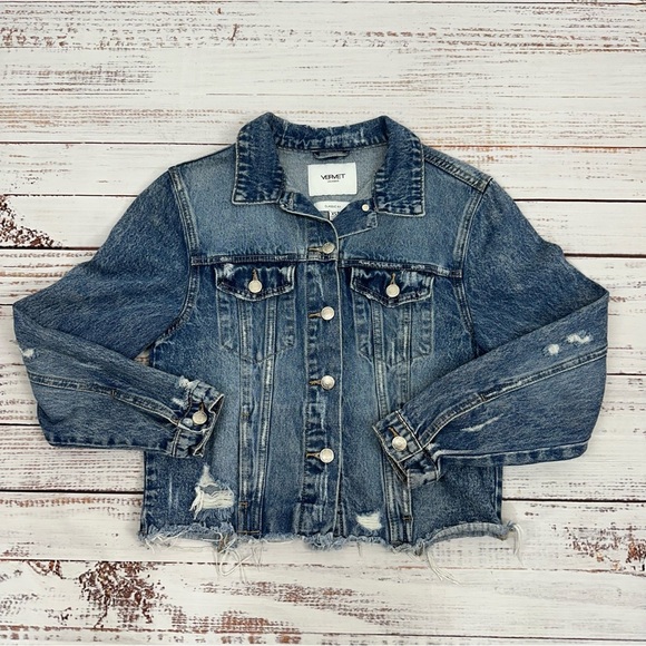 Vervet Size XS Distressed Jean Jacket - Picture 7 of 11